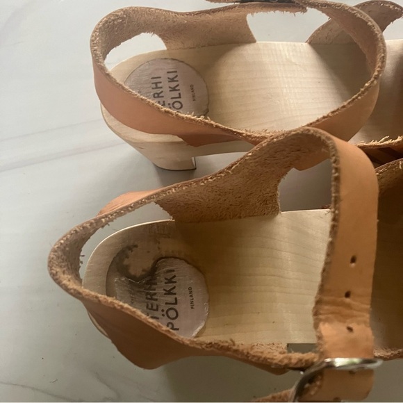 Anthropologie Terhi Polkki‎ Sandal Clogs Striped Size 39 8.5 - Picture 4 of 7